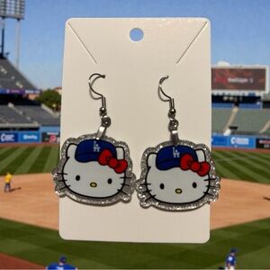 Hello Kitty LA Dodgers Earrings